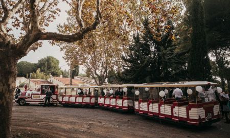 hire the small trains of cap d'agde for an atypical wedding